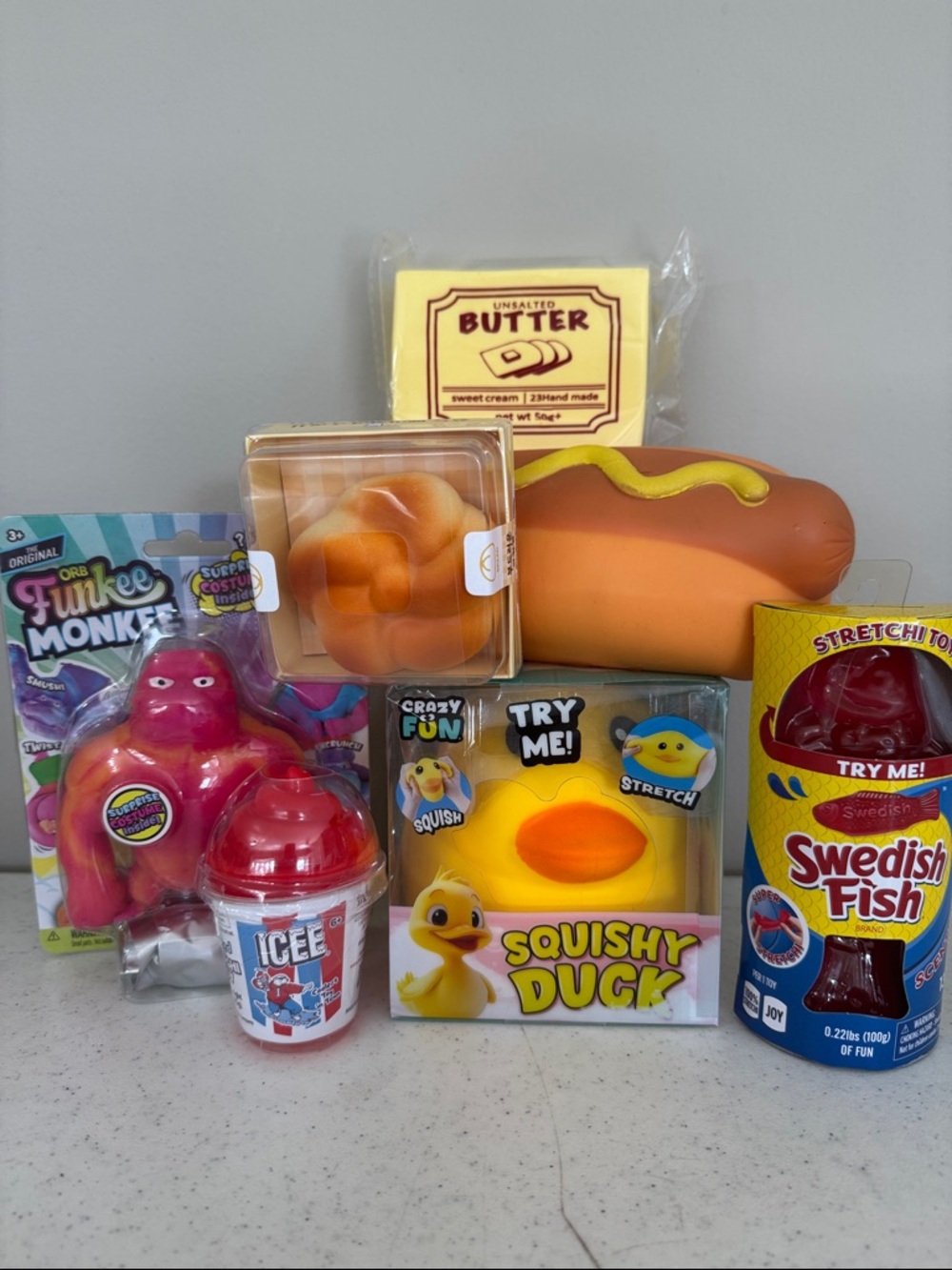 Squishy Duck & Assorted Kids Toys Pack - Multicolor Squishies
